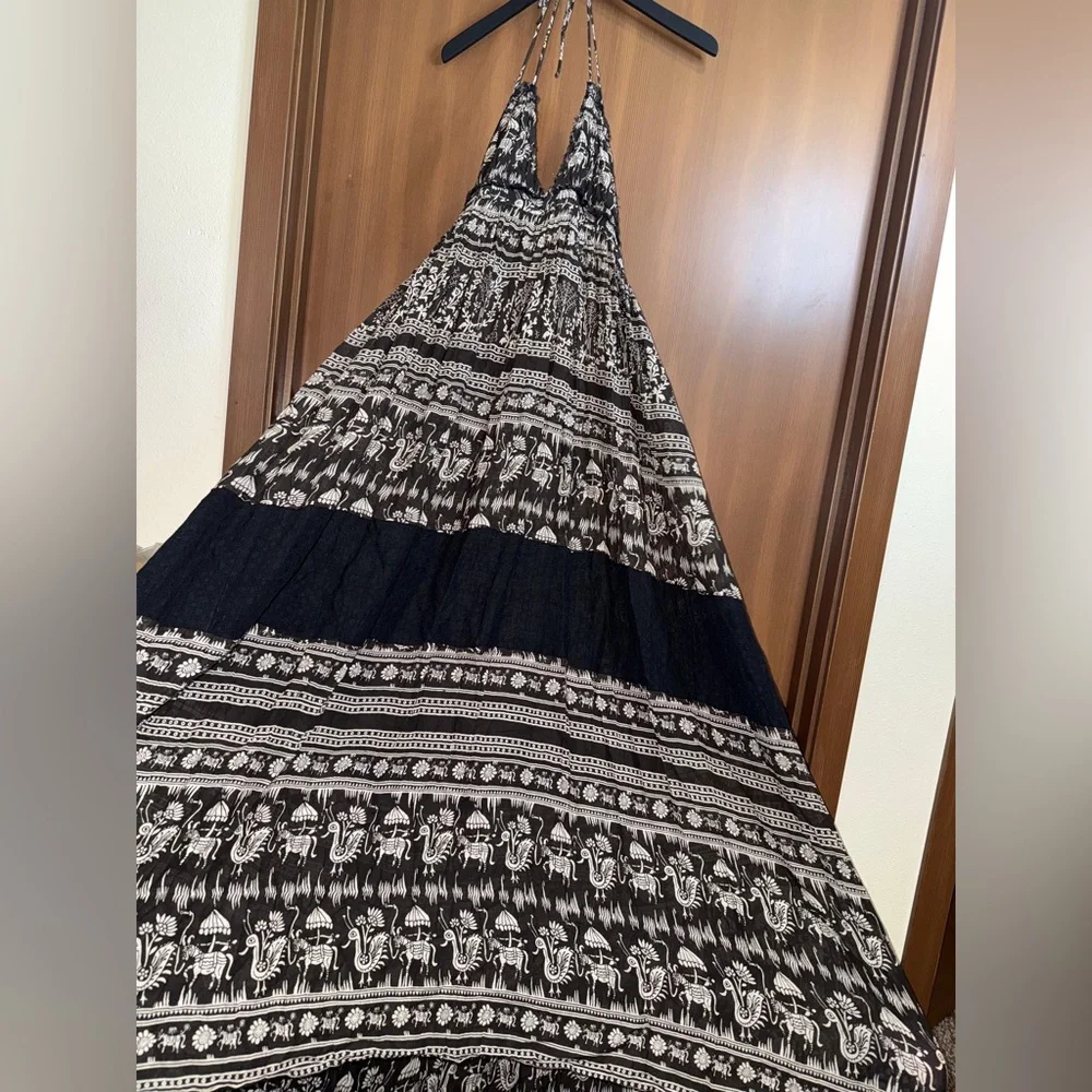 Free People Triangle Top Open Back Maxi Dress Size: M - Picture 6 of 12